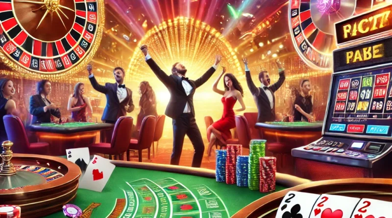 Casino ve sevinen insanlar