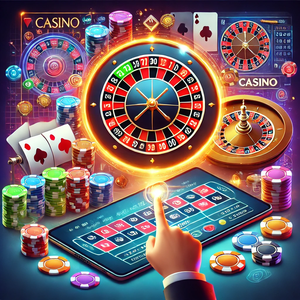 Online casino oyunları, dijital.